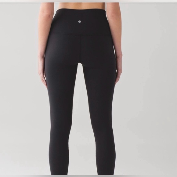 LULULEMON Black Wunder Under HR Tight *SE Tech Luon Hidden pocket Sheer bands - Picture 12 of 12